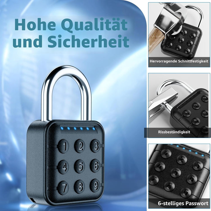Zahlenschloss, Zahlenschloss für Spind, Schliessfach und Fitnessraumschloss – hohe Sicherheit, einfa