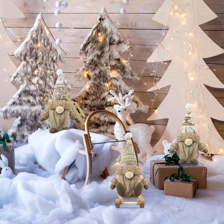 Gehydy Weihnachtswichtel Figuren 3er Set Weihnachtsdeko Wichtel Weihnachten Deko Wichtel Zubehör Dek