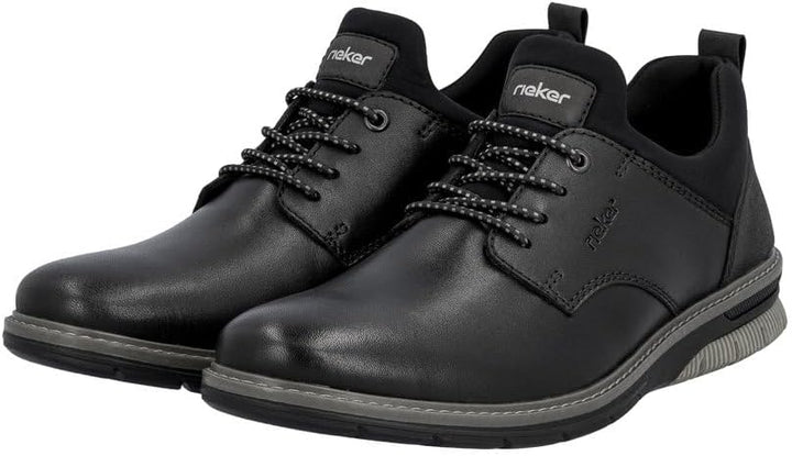 Rieker Herren 14454 Slipper 40 EU Weit Schwarz, 40 EU Weit Schwarz