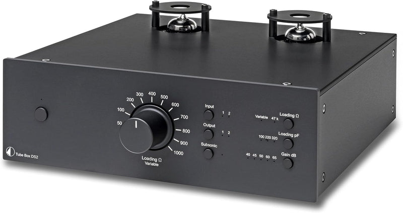 Pro-Ject Tube Box DS2, MM/MC Phonovorstufe mit Röhrenbestückung und Highend-Klangqualität, Schwarz