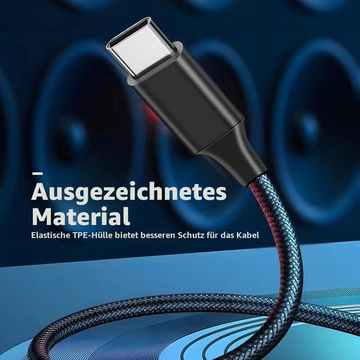 USB C auf Cinch Audio Kabel Type C auf 2RCA Stereo Adapterkabel kompatibel mit iPhone 15 -Serie, iPa