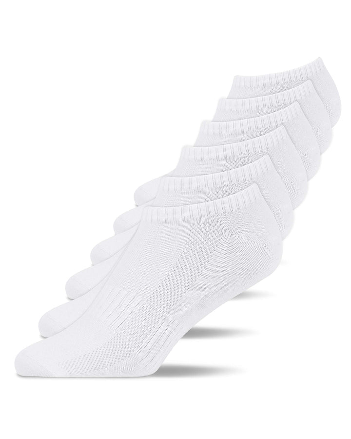 Snocks Sneaker Socken Herren & Damen 6er Set Gr. 35-54 Kurze Socken Baumwolle 6x Weiss 35-38, 6x Wei