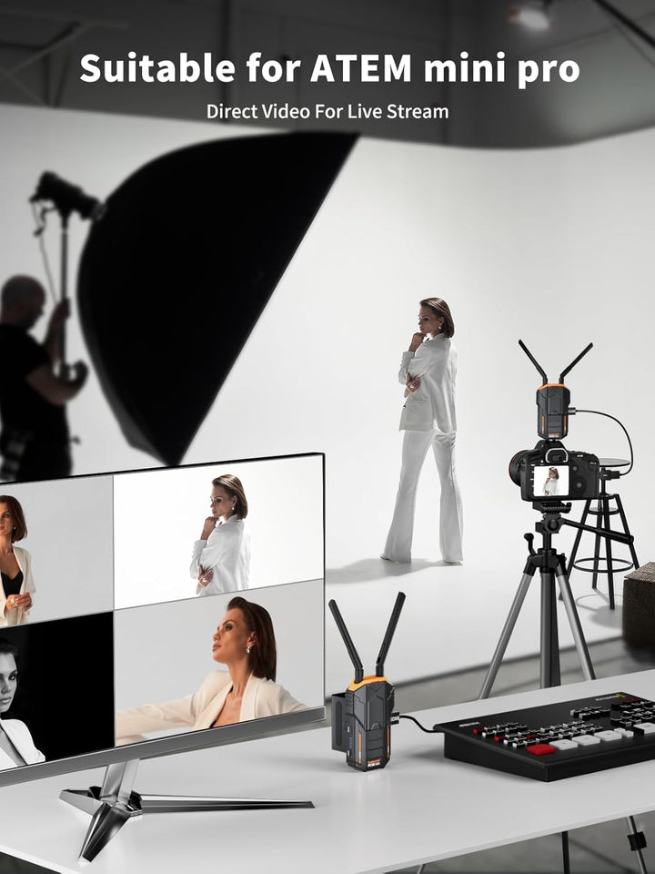 Drahtloses Videoübertragungs Set 200M, Lemorele 5G 1080P HDMI Wireless Video Transmitter and Receive