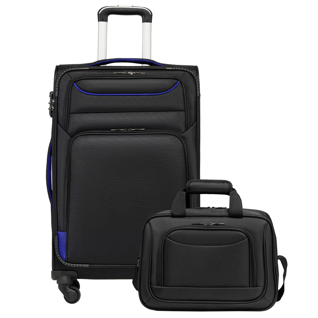 COOLIFE Koffer Trolley Koffer Reisekoffer von 4 Rollen Stoffkoffer Handgepäck TSA-Schloss Der Koffer