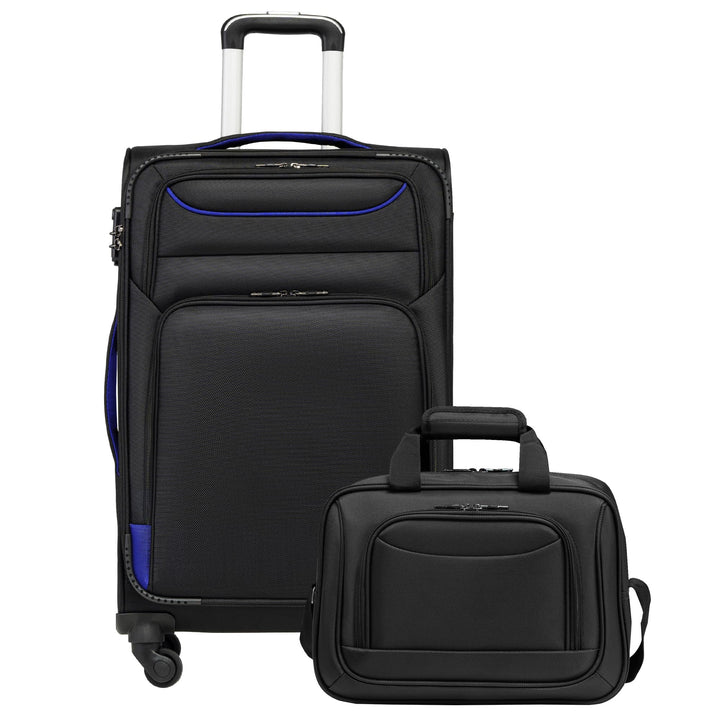 COOLIFE Koffer Trolley Koffer Reisekoffer von 4 Rollen Stoffkoffer Handgepäck TSA-Schloss Der Koffer