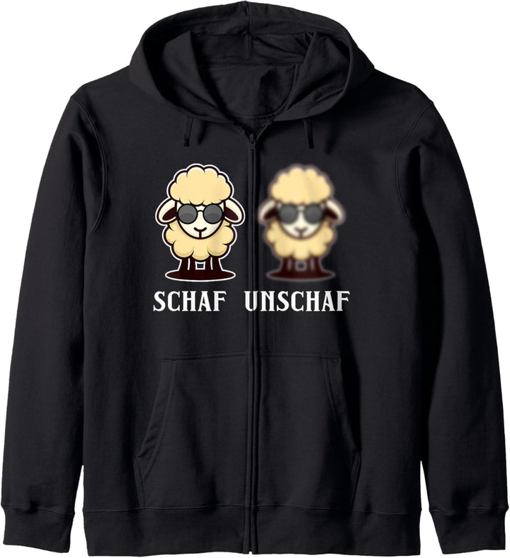 Lustige Blinde Schafe mit Sonnenbrille Schaf Unschaf Spruch Kapuzenjacke