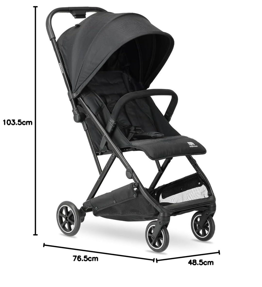 Deryan Easy Reise Buggy - für Kinder ab Geburt bis 22 kg mit Liegefunktion - Ultraleicht 7,5 kg - Ei