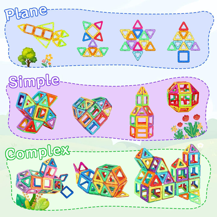 88Pcs Magnetische Bausteine Spielzeug, Magnetisches Bauspielzeug, Puzzle Baustein Spielzeug, Magneti