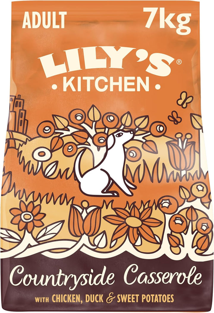Lily's Kitchen natürliches Trockenfutter für ausgewachsene Hunde Huhn und Ente Getreidefreies Rezept