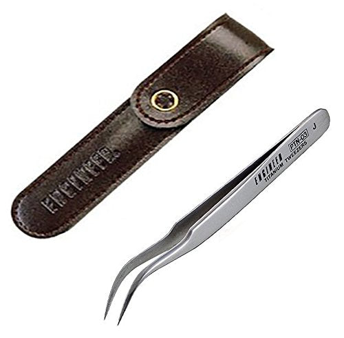 Titanium bent nose tweezers, fine pointed tip tweezers, 125mm. Engineer ptn-03 Spitz, Spitz