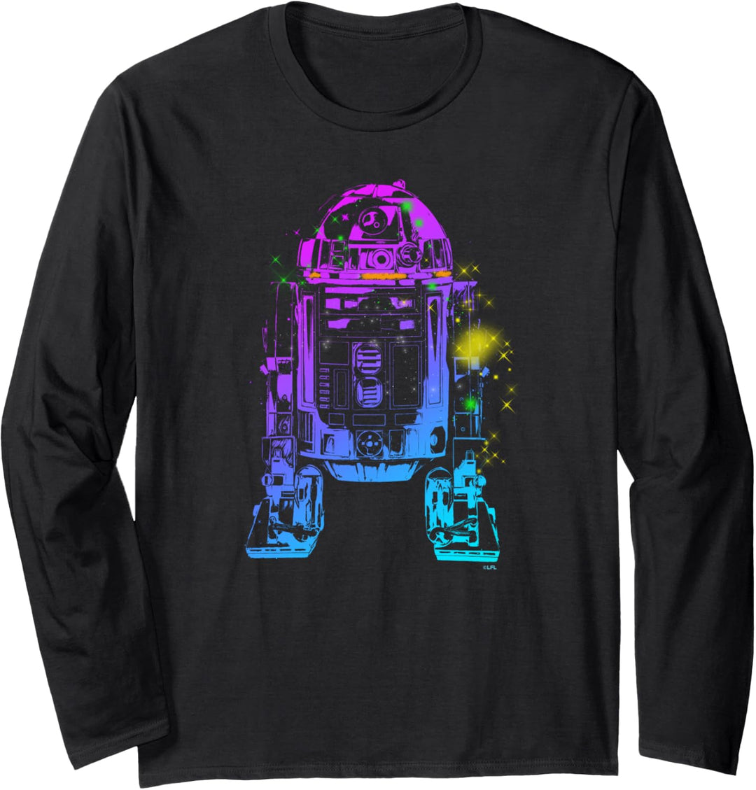 Star Wars R2-D2 Neon Gradient Langarmshirt