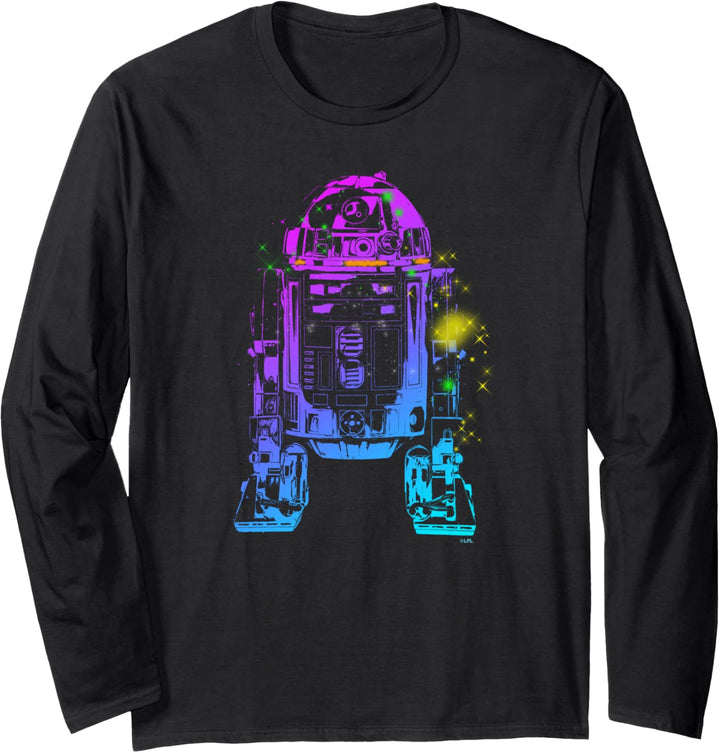 Star Wars R2-D2 Neon Gradient Langarmshirt