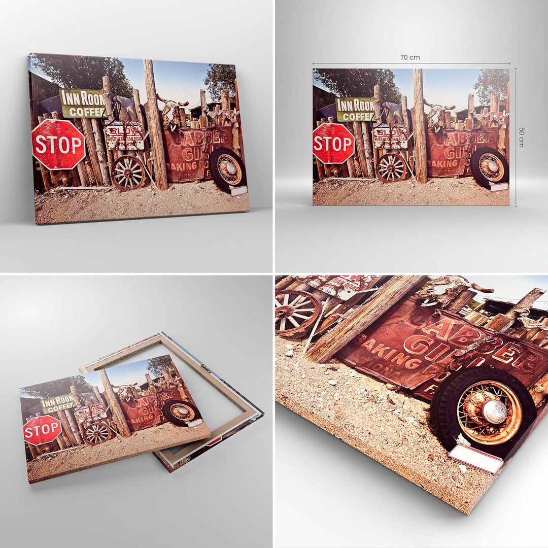 Bilder auf Leinwand Zeichen Sand Sommer Leinwandbild mit Rahmen 70x50cm Wandbilder Dekoration Wohnzi