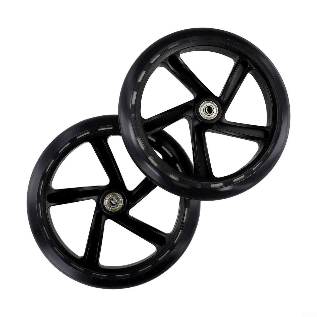 2er-Pack Scooter-Rad, 125mm - 200mm Scooter-Räder mit Lagern für Scooter, Rollschuhe, Trolleys, Loch