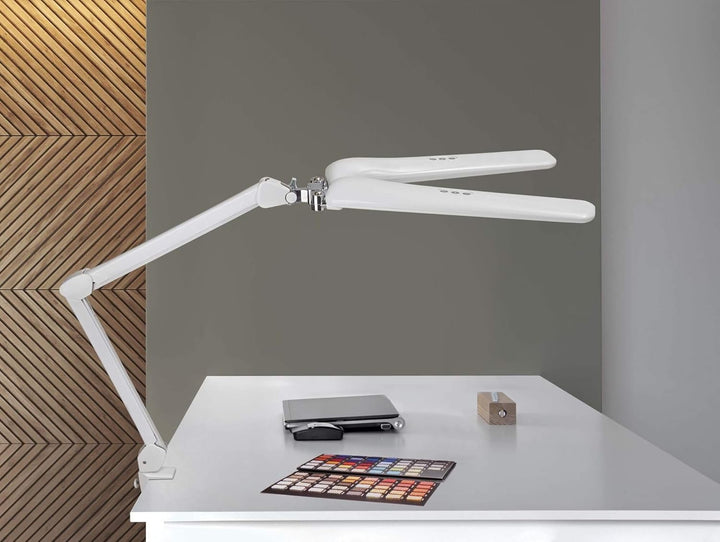 MAUL LED Arbeitsleuchte MAULcraft duo | Dimmbare Klemmlampe mit 6.500 Kelvin | LED Lampe mit 2 flexi