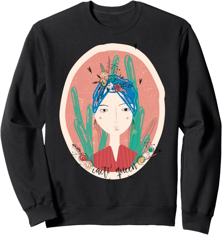 Kaktus Queen Nur ein Mädchen, das Cactus Garten Mama Damen Sweatshirt
