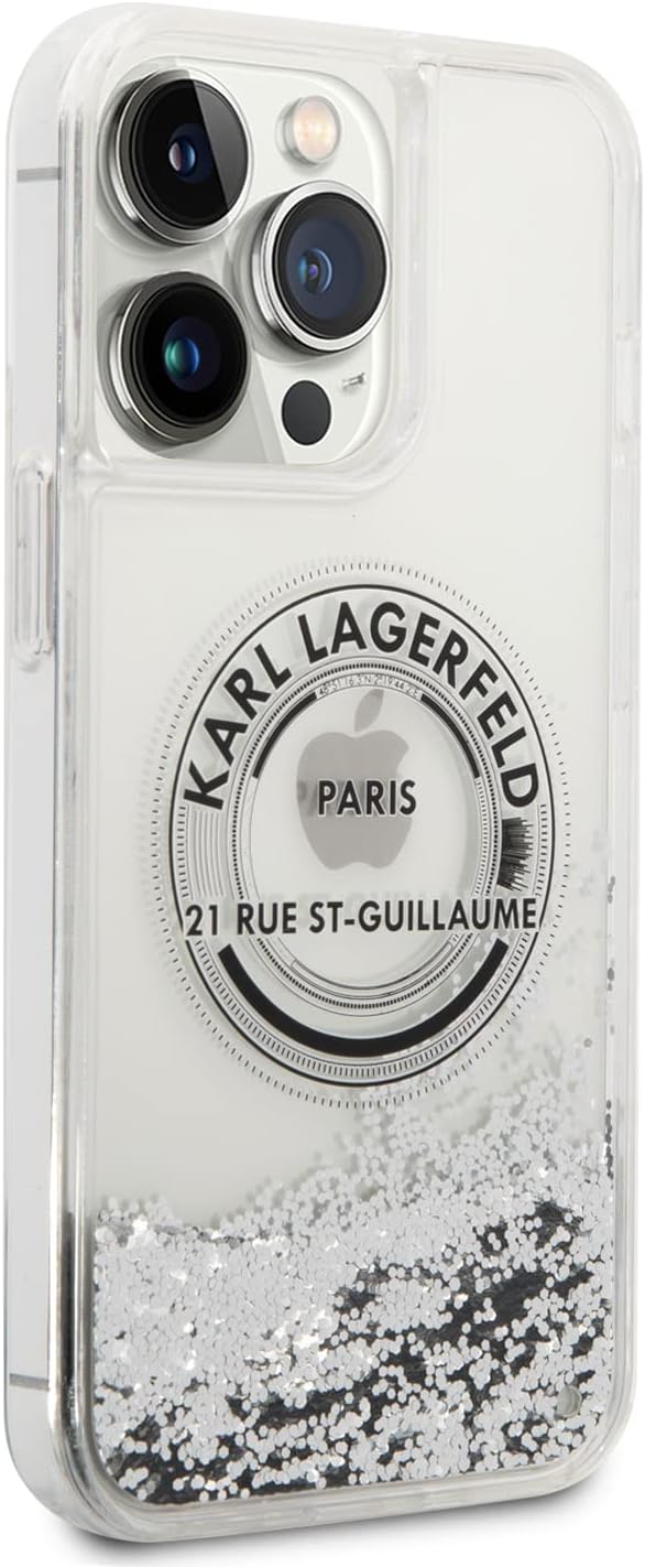 KARL LAGERFELD KLHCP14XLCRSGRS Hülle für iPhone 14 Pro Max 6,7" Silber hardcase