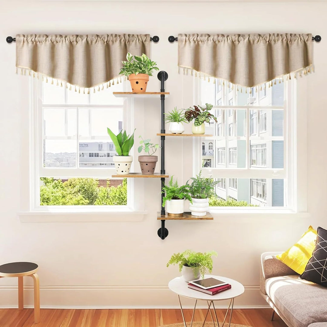 Drehbarer Fensterpflanzenständer Massivholz - Wandmontiertes Pflanzenregal für Küche, Bar &amp; Wohnzimm