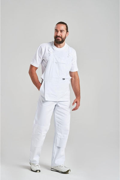 Portwest Maler-Latzhose Bolton, Grösse: M, Farbe: Weiss, S810WHRM M Weiss, M Weiss