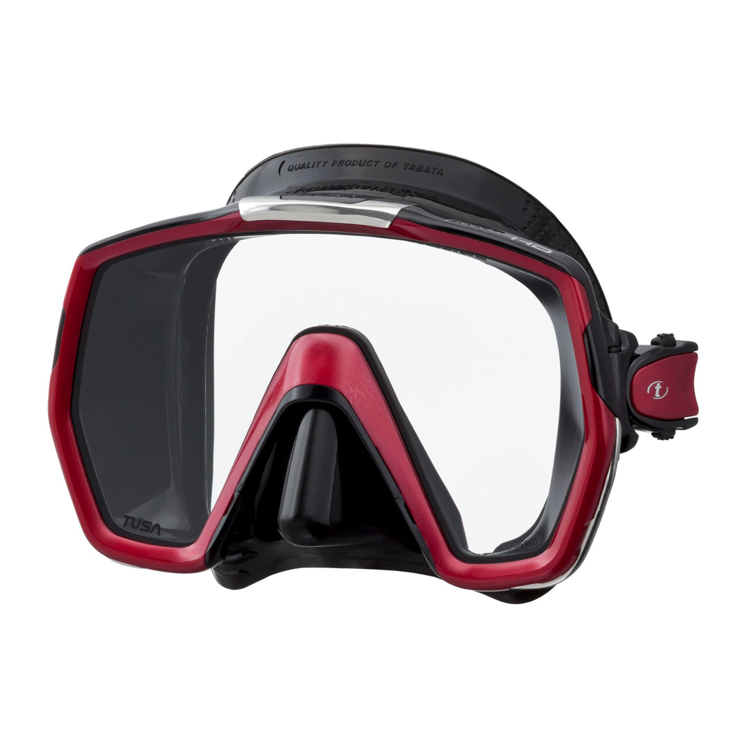 Taucherbrille Tusa Freedom HD - einglas tauchmaske schnorchelmaske erwachsene profi (M-1001) Metalli