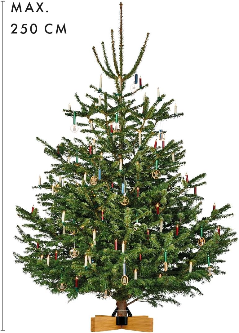 Krinner Design Christbaumständer Kopenhagen Bambus Holz für Baumhöhe bis 2,5m Moderne Weihnachtsbaum