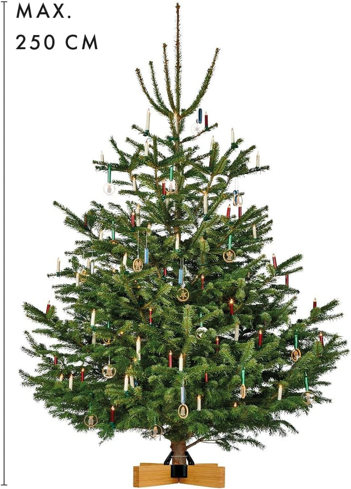 Krinner Design Christbaumständer Kopenhagen Bambus Holz für Baumhöhe bis 2,5m Moderne Weihnachtsbaum
