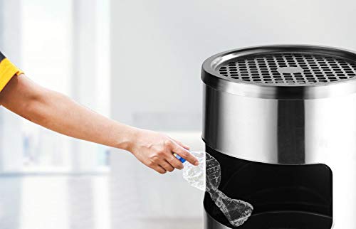 Mülleimer aus Edelstahl, 30 l, Mülleimer für Küche, Standaschenbecher für den Aussenbereich, mit Mül