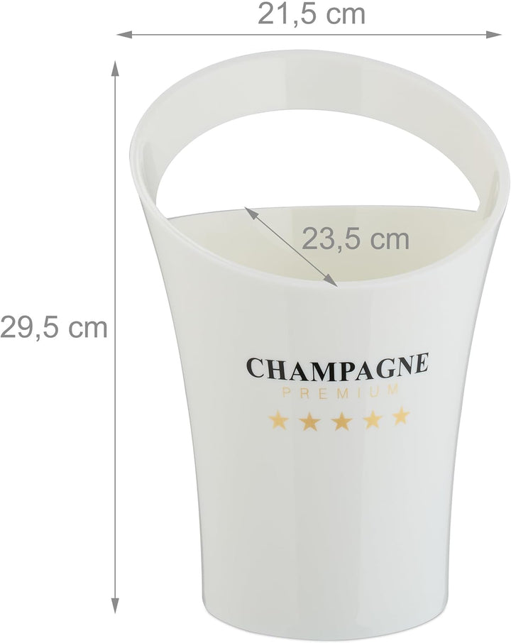 Relaxdays Sektkühler, Flaschenkühler, 2 Flaschen, Getränke kühlen, Champagnerkühler HxBxT: 29,5 x 21