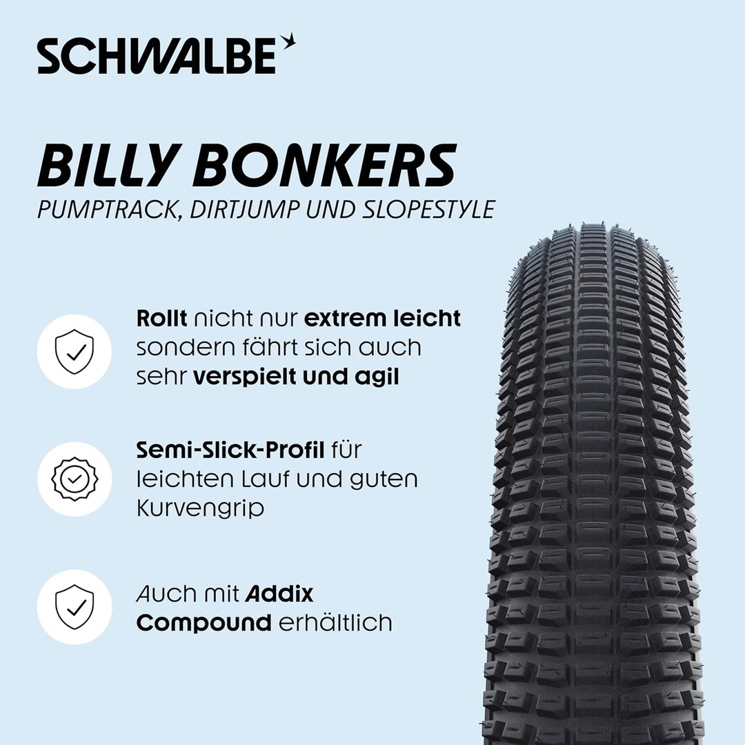 Schwalbe Billy Bonkers Performance Faltreifen // 57-559 (26x2,25') Schwarz 57-559 (26" x 2.25), Schw