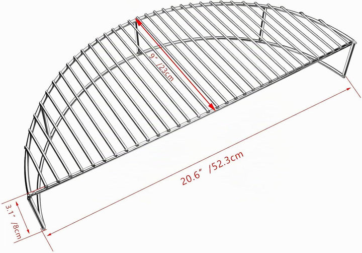 GFTIME 52,3cm Warmhalterost Rund für Weber 57cm Holzkohlegrills, Weber One-Touch, Performer, Grillen