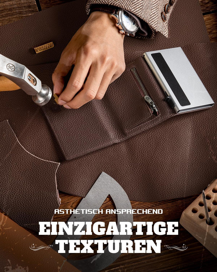 DODENSHA MagSnap Pebble Geldbörse Damen & Herren I Slim Wallet mit Münzfach I Kreditkartenetui Geldb
