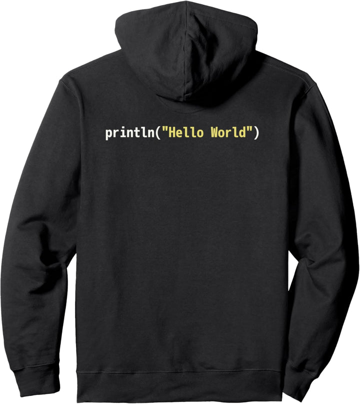 Hello World JavaScript Code - Syntax Schema Coder Design Pullover Hoodie