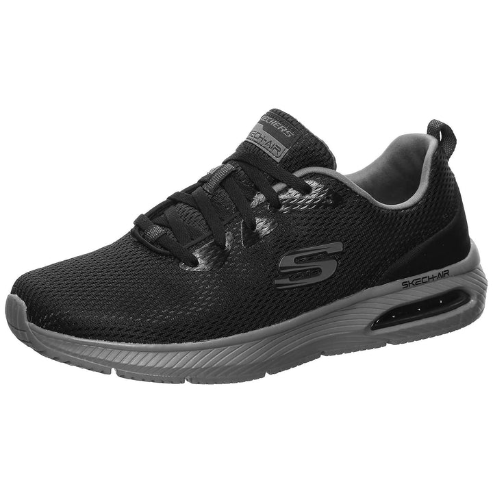 Skechers Herren 52559 Sneaker, Black Mesh Charcoal Trim