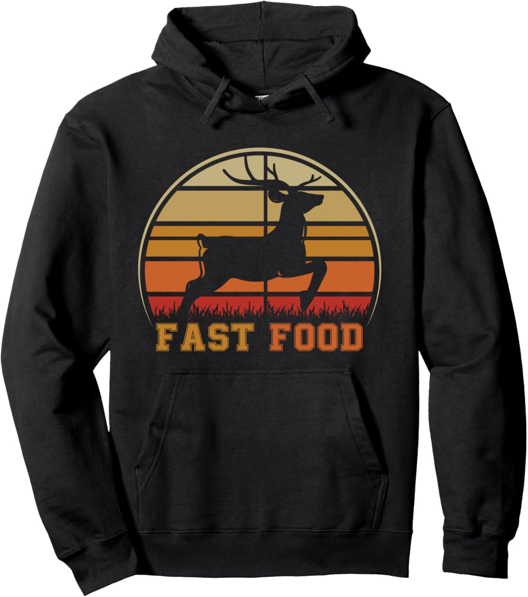 Fast Food Hirsch Jagd Zubehör Jagd Pullover Hoodie