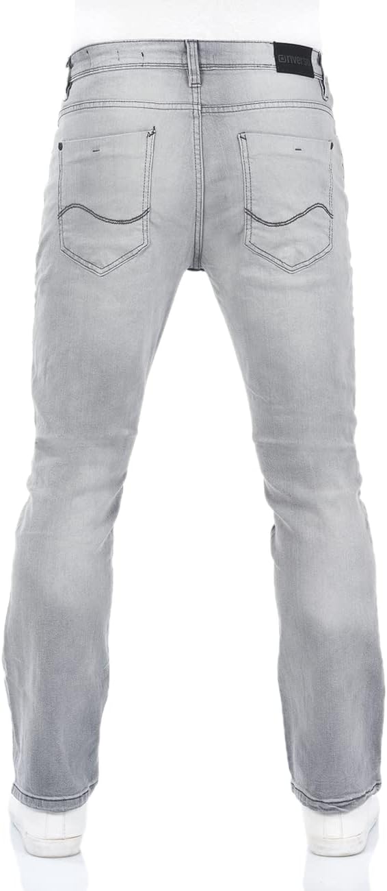 riverso Jeans Herren Stretch Bootcut RIVFalko Jeanshose Hose Denim Schwarz Blau Grau 29 30 31 32 33