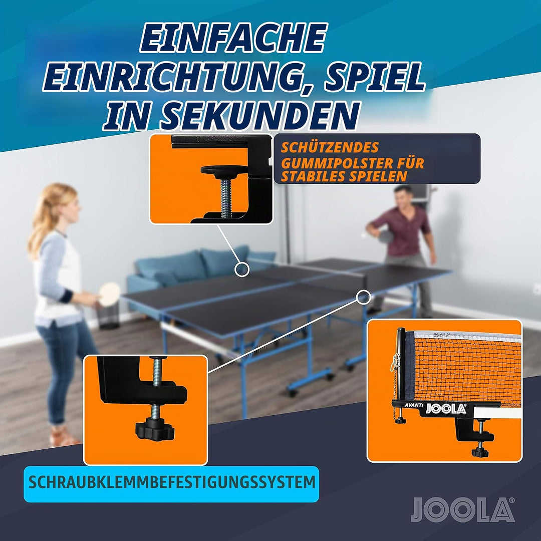 JOOLA Tischtennis-Set Team School Bundle mit Tischtennisnetz Schwarz, Bundle mit Tischtennisnetz Sch