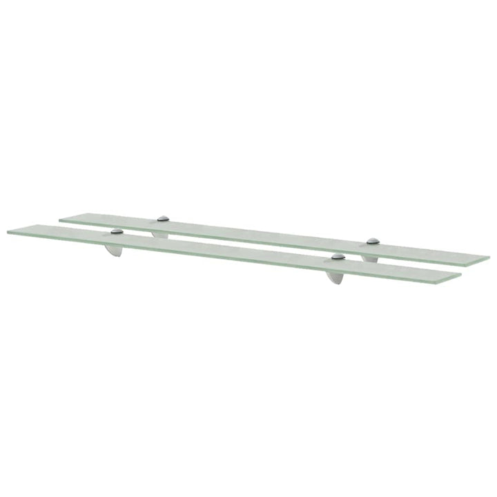 FIRBNUS 2 STK. Regalbrett 100x10x0,8 cm Wall Shelf Bad Regal Schwebend Regal Glas Schwebend für Wohn