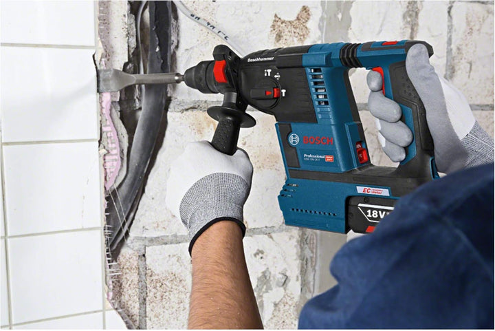 Bosch Professional 18V System Akku Bohrhammer GBH 18V-26 F (inkl. Zusatzhandgriff, Tiefenanschlag, M