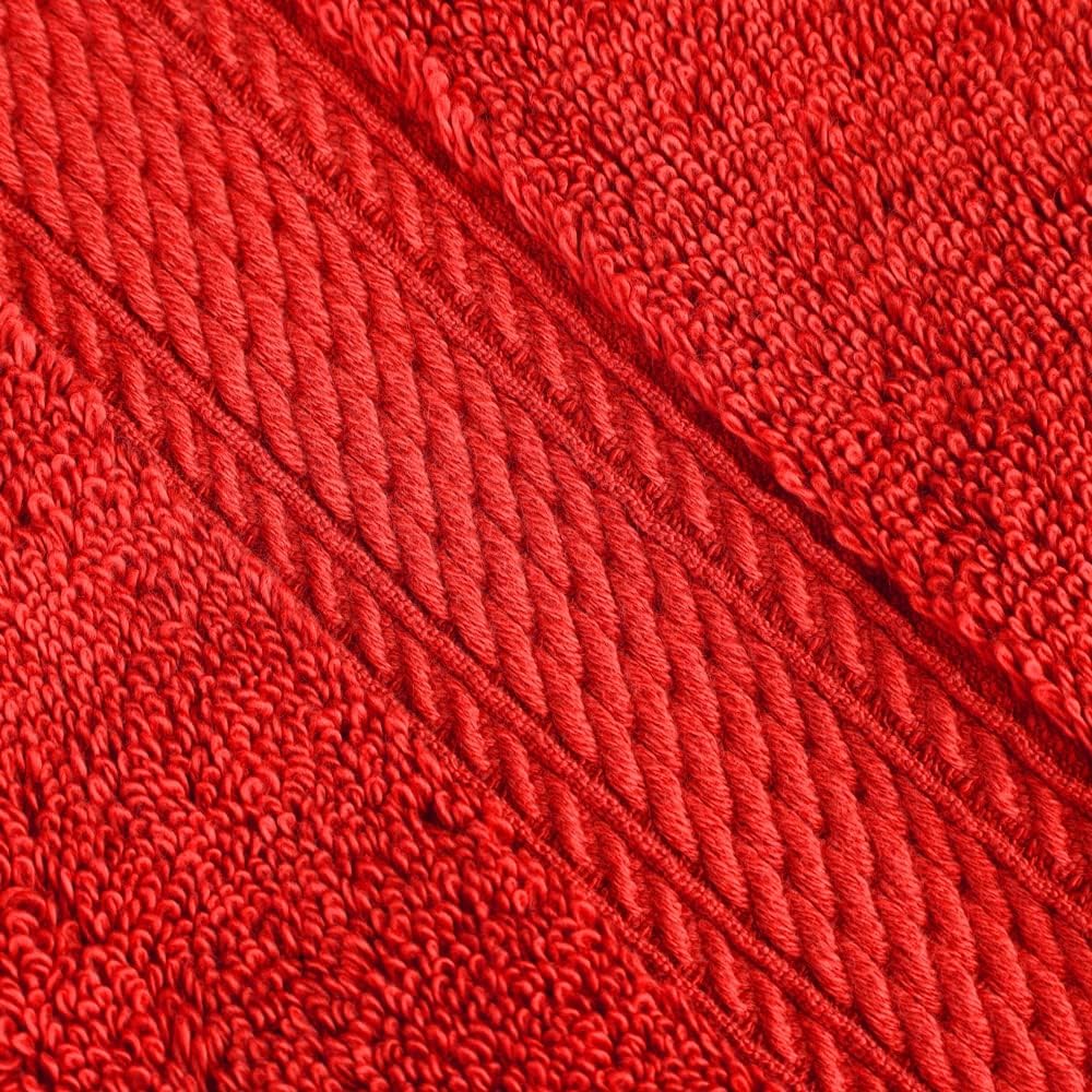 Superior Handtuch-Set, ägyptische Baumwolle, 33 x 33 cm, Rot, 6-teilig 6PC Face Rot/Ausflug, Einfarb