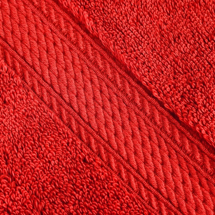 Superior Handtuch-Set, ägyptische Baumwolle, 33 x 33 cm, Rot, 6-teilig 6PC Face Rot/Ausflug, Einfarb