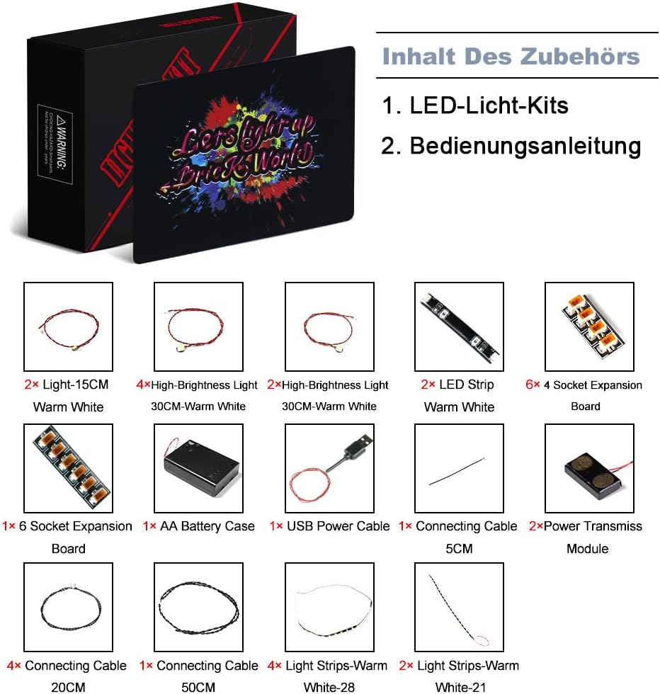 BrickBling Led Licht Set für Lego 21330 Ideas Home Alone, Beleuchtungs Exklusives Collectible Home D