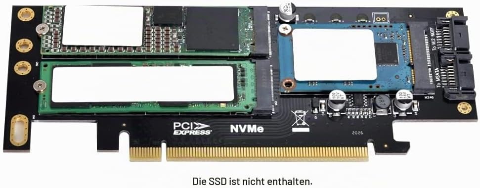 chenyang CY Dual SATA &amp; PCI Express PCI-E 3.0 zu NGFF NVME M.2 MSATA M-Schlüssel B/M-Schlüssel SSD K