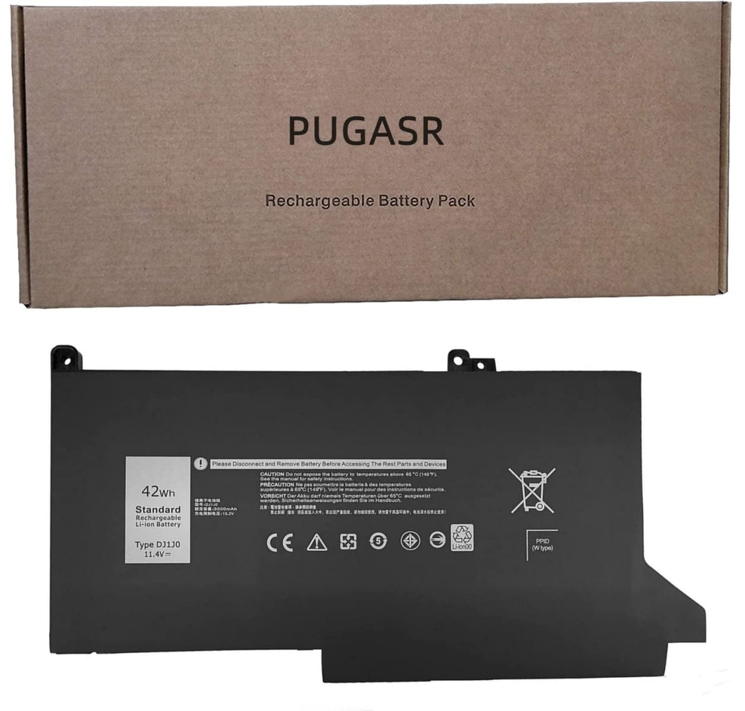PUGASR DJ1J0 Laptop Akku Kompatibel mit Dell Latitude 12 7280 E7280 7290 E7290 13 7380 E7380 7390 E7