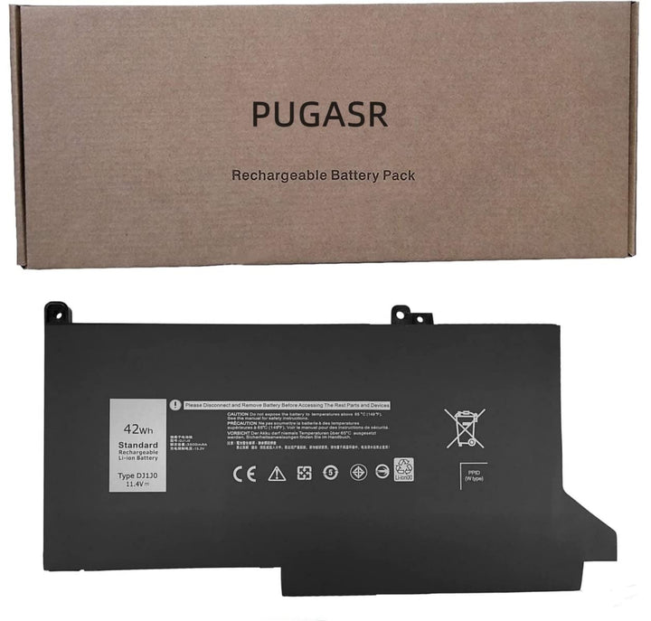 PUGASR DJ1J0 Laptop Akku Kompatibel mit Dell Latitude 12 7280 E7280 7290 E7290 13 7380 E7380 7390 E7