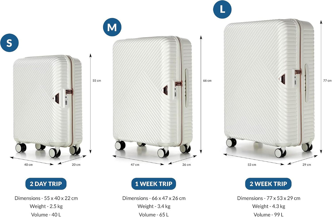 WITTCHEN GL Style Line | Reisekoffer Handgepäck Kabinengepäck Rollkoffer Hartschale aus Polycarbonat