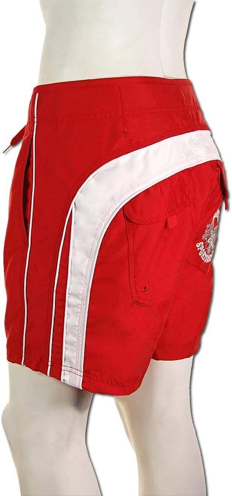 SEESTERN Herren Boardshorts kurzeVersion m.Taschen Surfshorts Bade Shorts XS-3XL /1644, S Rot