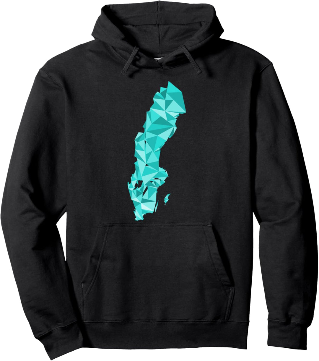 Schweden Karte - Sweden geometrisch, Dreiecke, Polygon-Stil Pullover Hoodie