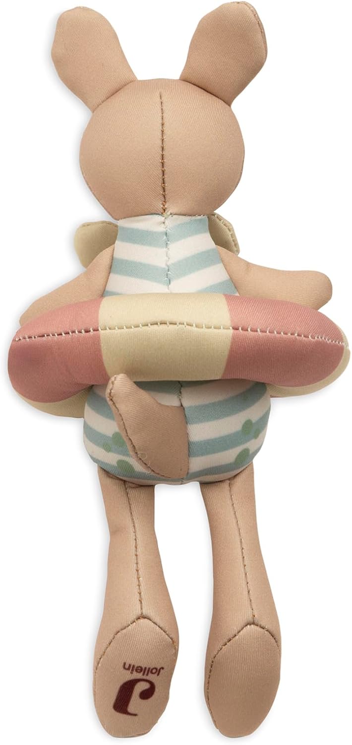 Jollein Badepuppe Baby – Kangaroots – Schwimmende Badewanne Puppe mit Abnehmbarem Schwimmring – Spie