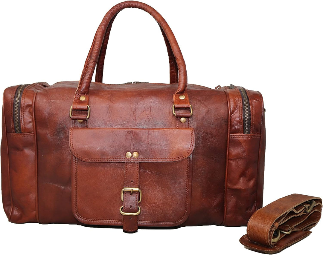 Jaald 50 cm Echt Leder Ledertasche Weekender Gepäck Reisetasche Reisegepäck Sporttasche Duffel Tasch