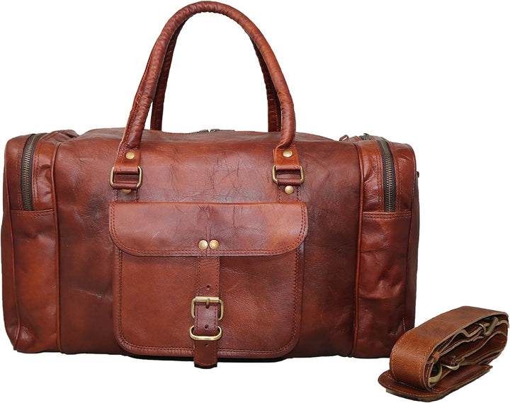 Jaald 50 cm Echt Leder Ledertasche Weekender Gepäck Reisetasche Reisegepäck Sporttasche Duffel Tasch